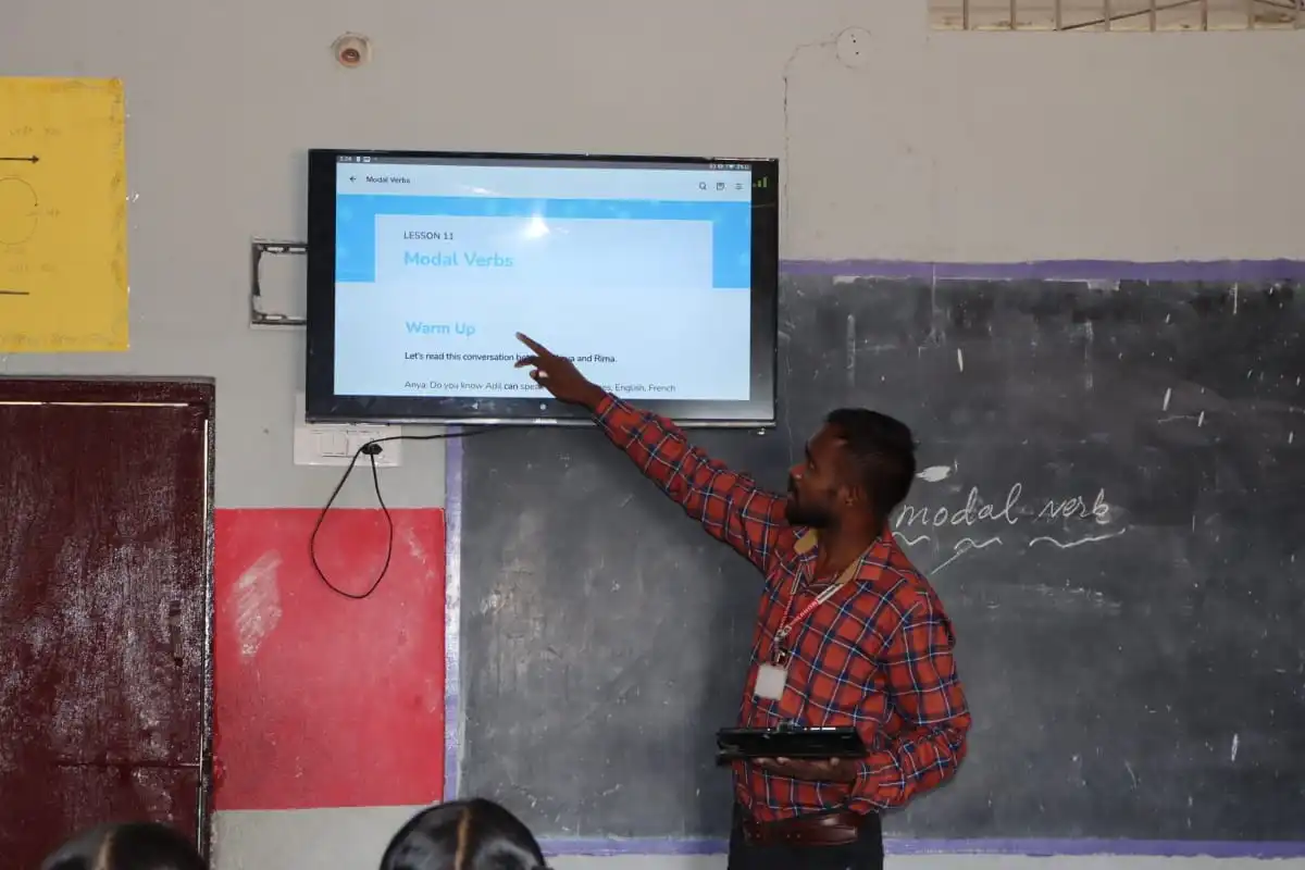 Smart classrooms and modern teaching methods at Nalanda High School Armoor